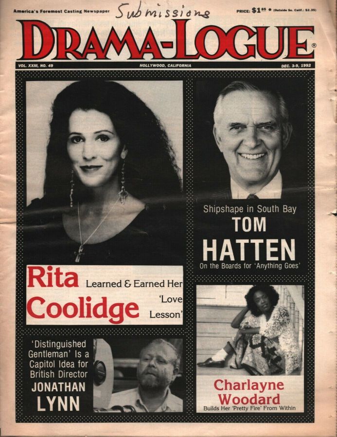 DRAMA LOGUE magazine side cover 3 December 1992