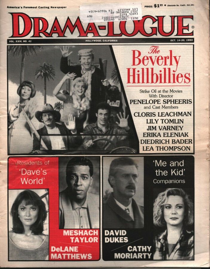 DRAMA LOGUE magazine side cover 14 October 1993