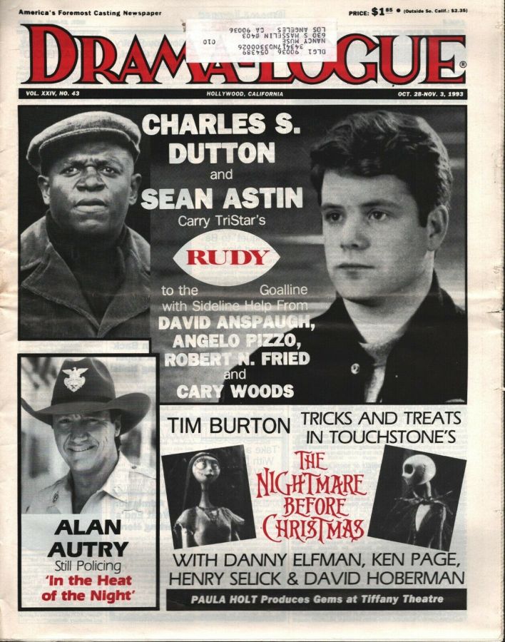 DRAMA LOGUE magazine side cover 28 October 1993