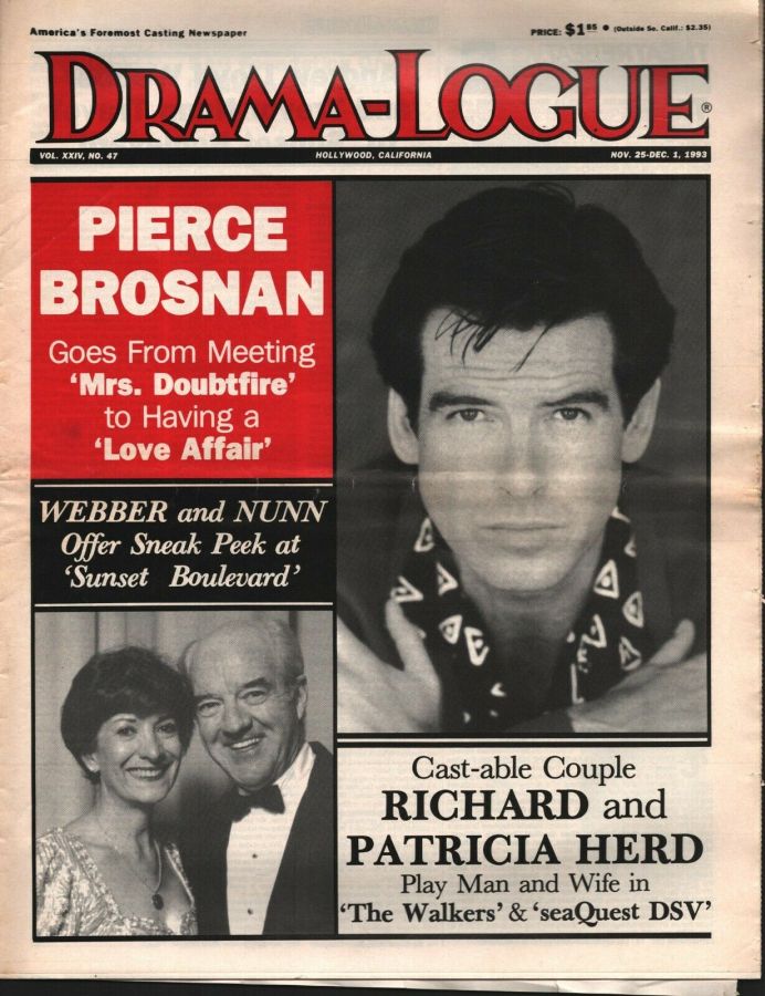 DRAMA LOGUE magazine side cover 25 November 1993