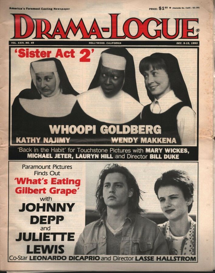 DRAMA LOGUE magazine side cover 9 December 1993