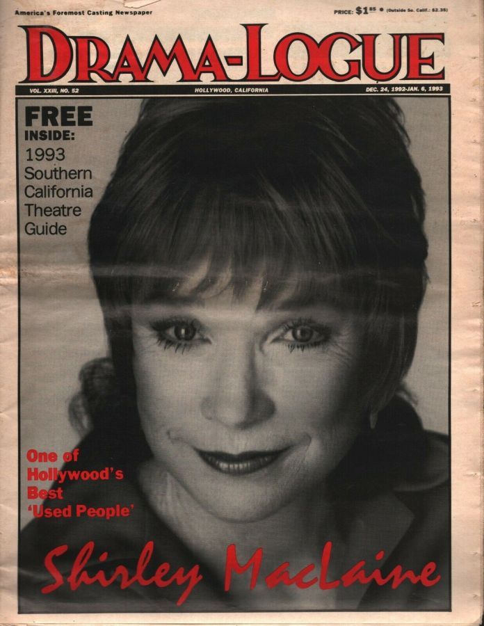 DRAMA LOGUE magazine side cover 24 December 1993