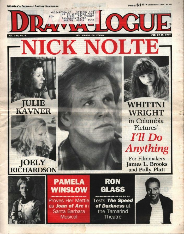 DRAMA LOGUE magazine side cover 10 February 1994