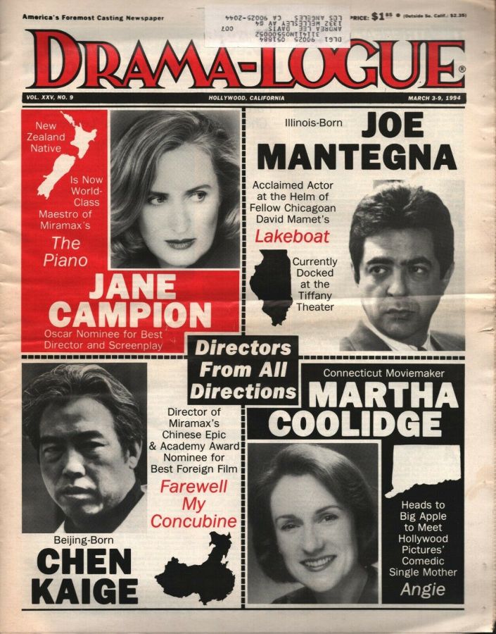 DRAMA LOGUE magazine side cover 3 March 1994