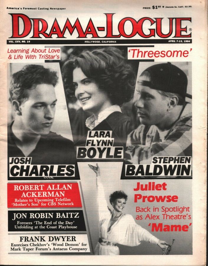 DRAMA LOGUE magazine side cover 7 April 1994