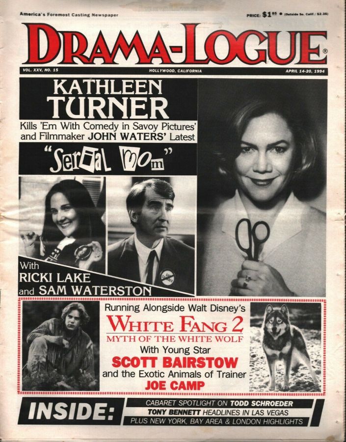 DRAMA LOGUE magazine side cover 14 April 1994