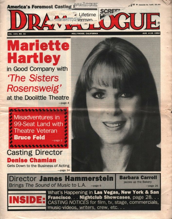 DRAMA LOGUE magazine side cover 4 August 1994