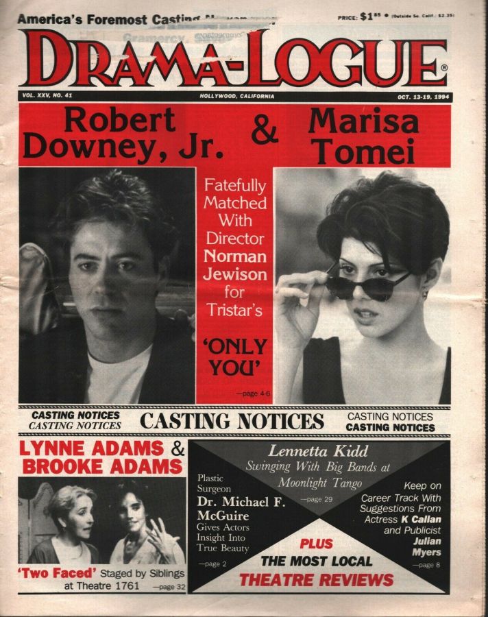 DRAMA LOGUE magazine side cover 13 October 1994