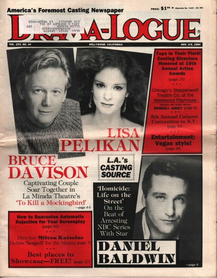 DRAMA LOGUE magazine side cover 3 November 1994