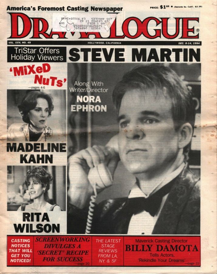 DRAMA LOGUE magazine side cover 8 December 1994