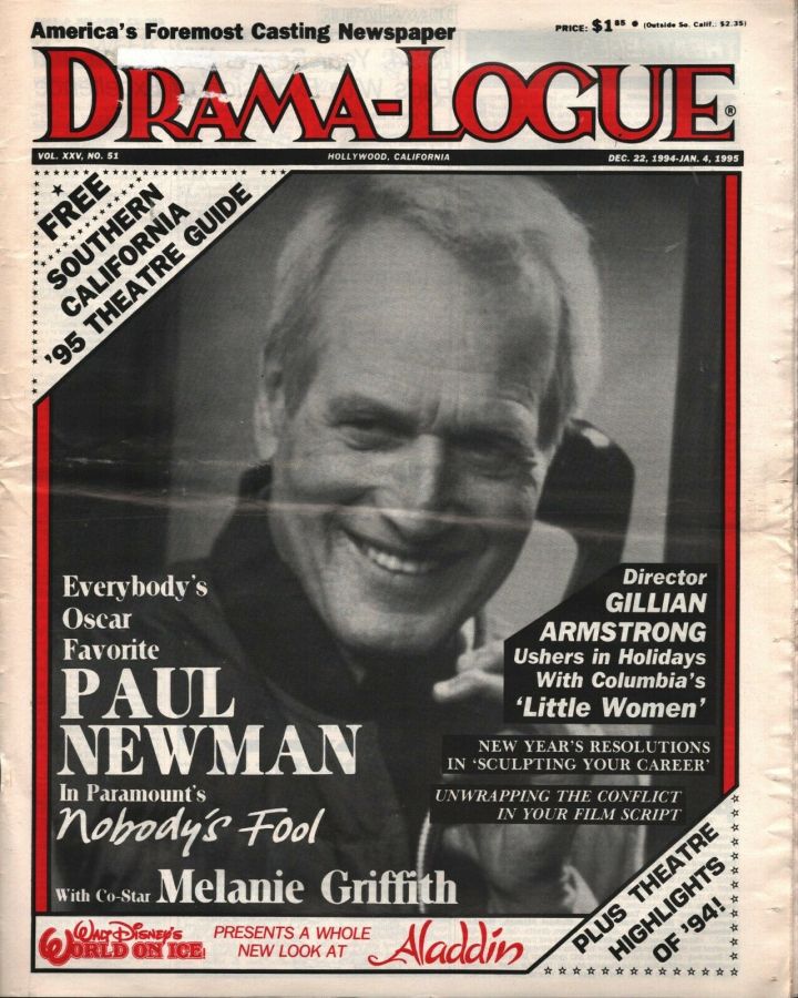 DRAMA LOGUE magazine side cover 22 December 1994/04 January 1995 
