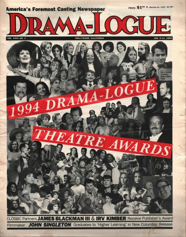 DRAMA LOGUE magazine side cover 5 January 1995