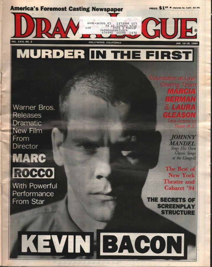 DRAMA LOGUE magazine side cover 12 January 1995