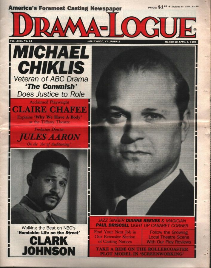 DRAMA LOGUE magazine side cover 30 March 1995