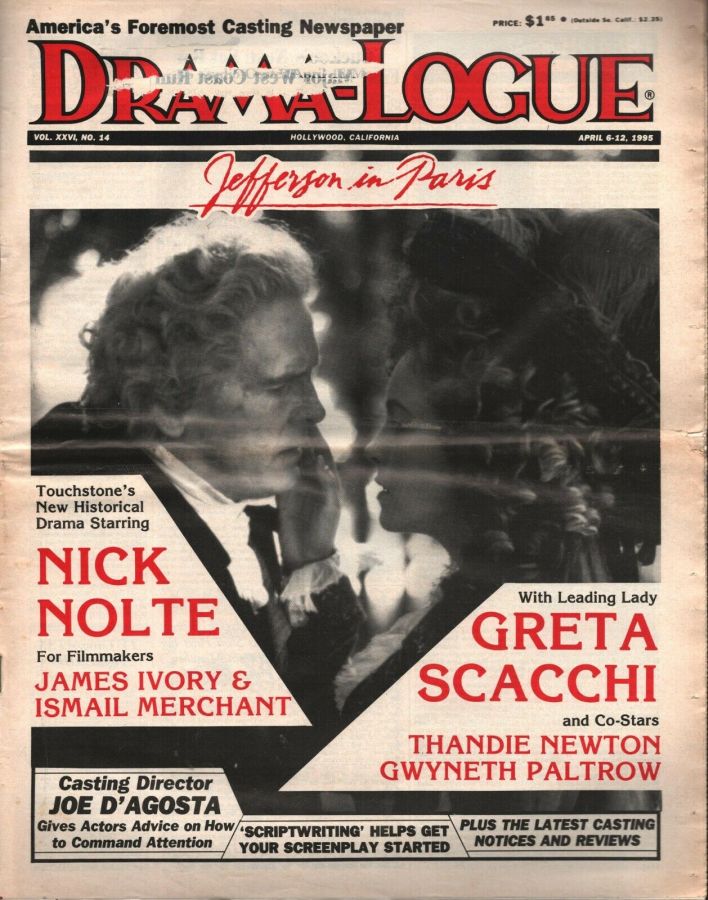 DRAMA LOGUE magazine side cover 6 April 1995