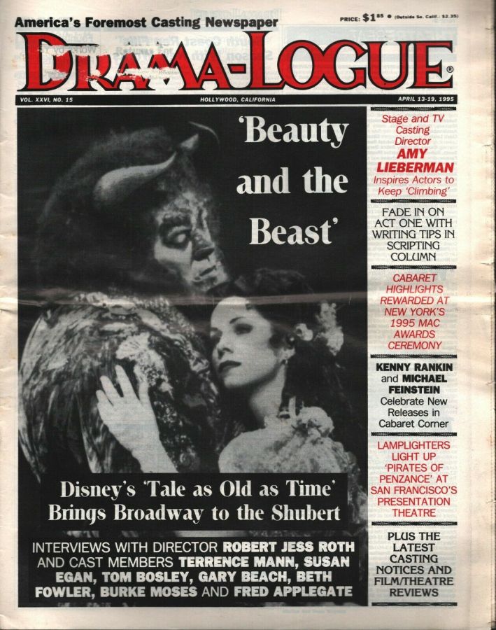DRAMA LOGUE magazine side cover 13 April 1995