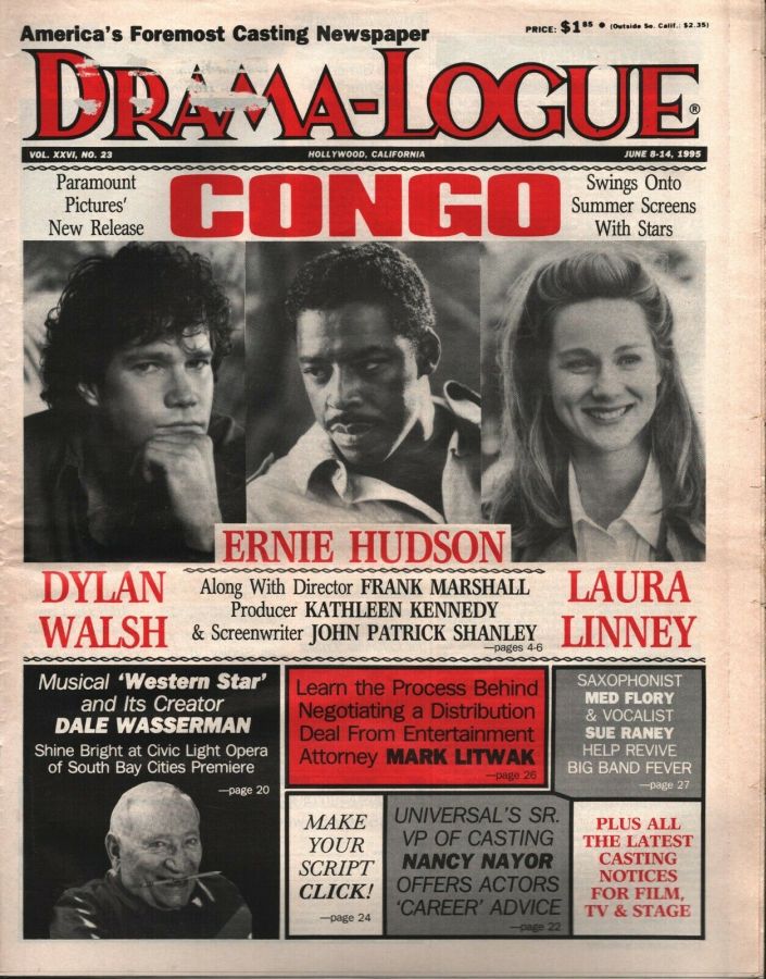 DRAMA LOGUE magazine side cover 8 June 1995