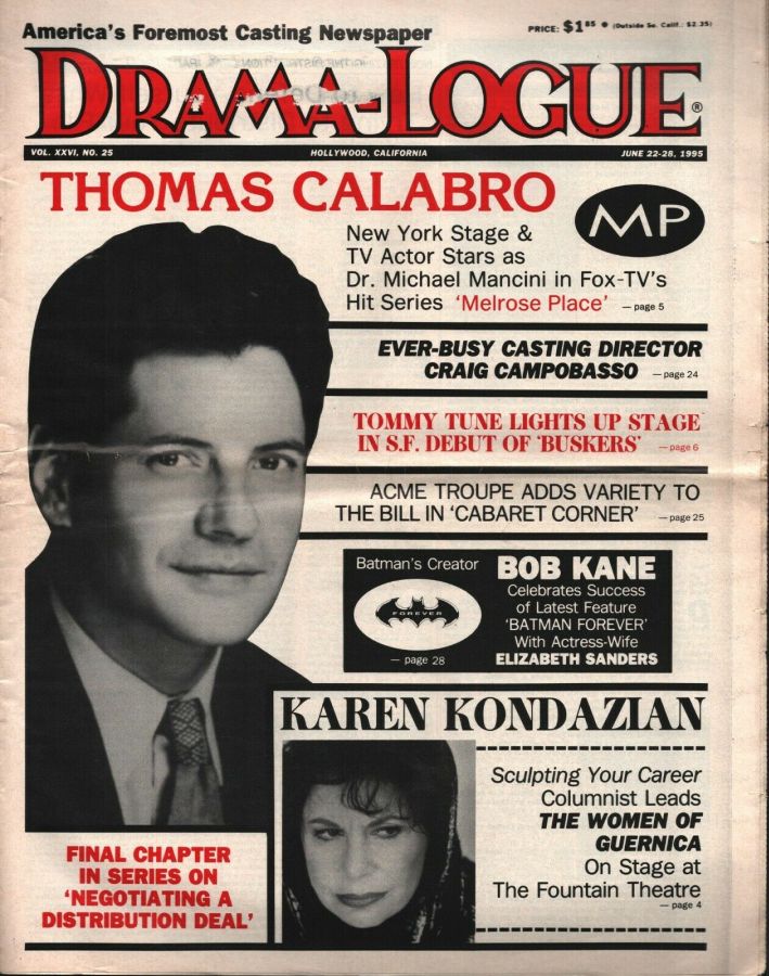 DRAMA LOGUE magazine side cover 22 June 1995