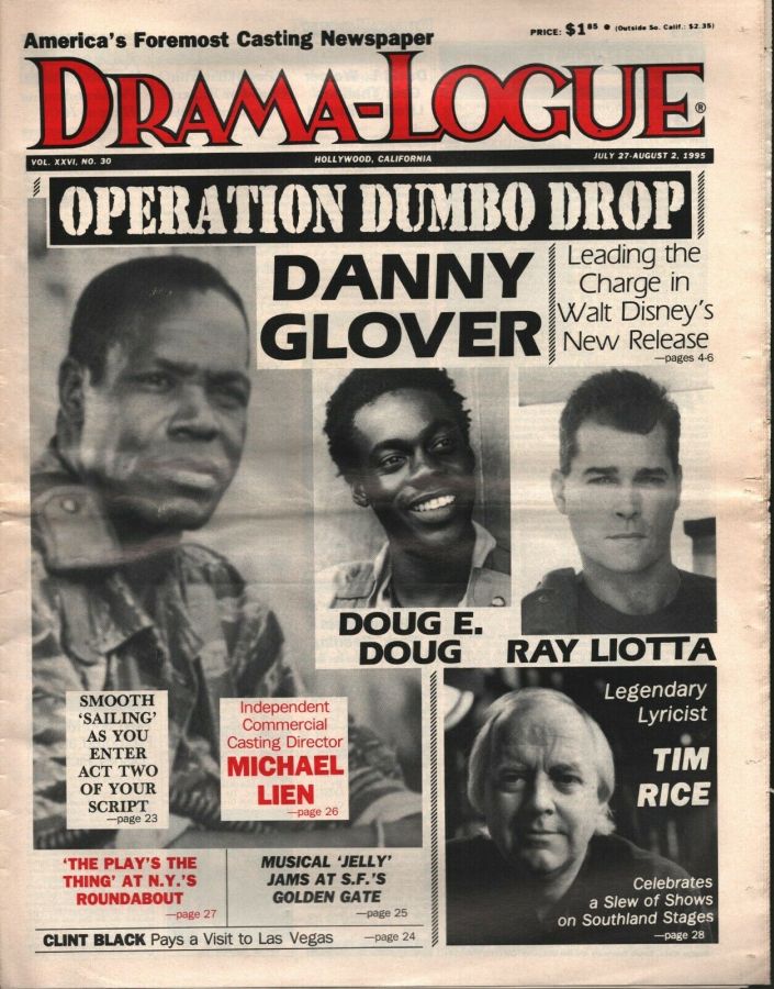DRAMA LOGUE magazine side cover 27 July 1995