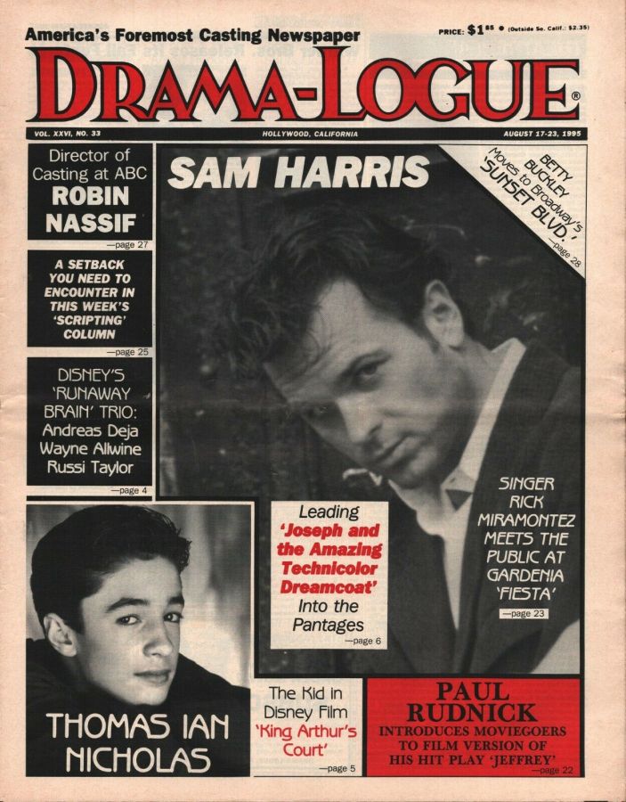 DRAMA LOGUE magazine side cover 17 August 1995