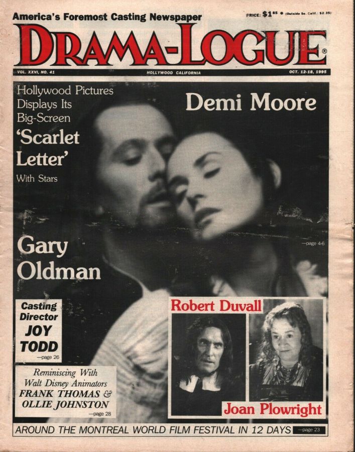 DRAMA LOGUE magazine side cover 12 October 1995