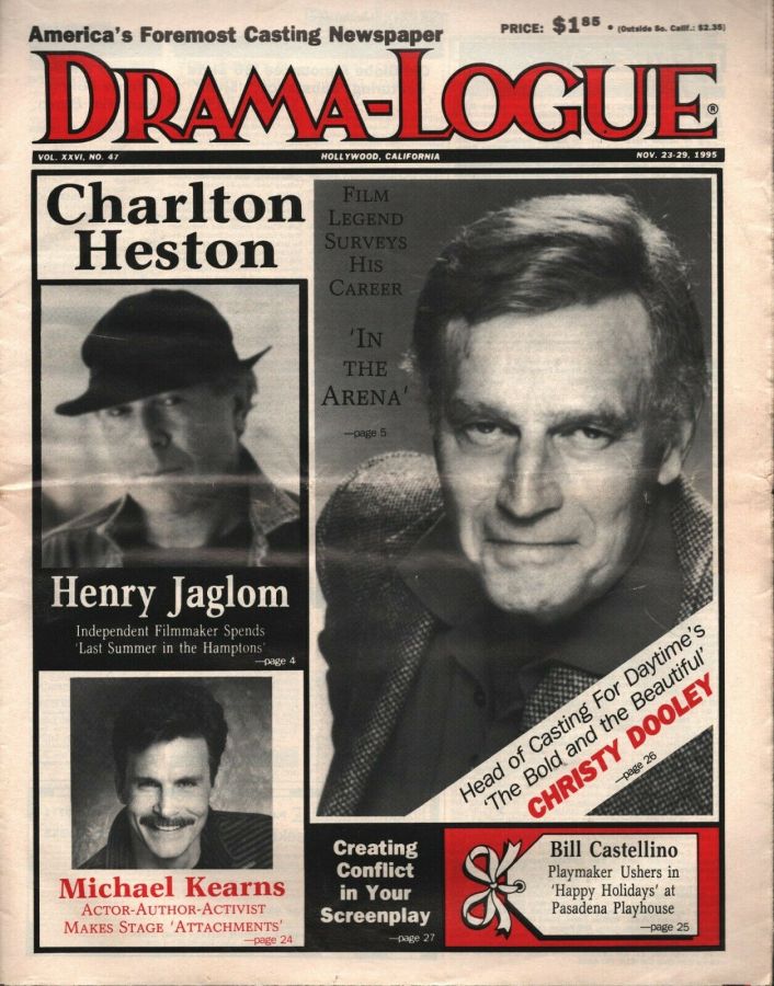 DRAMA LOGUE magazine side cover 23 November 1995
