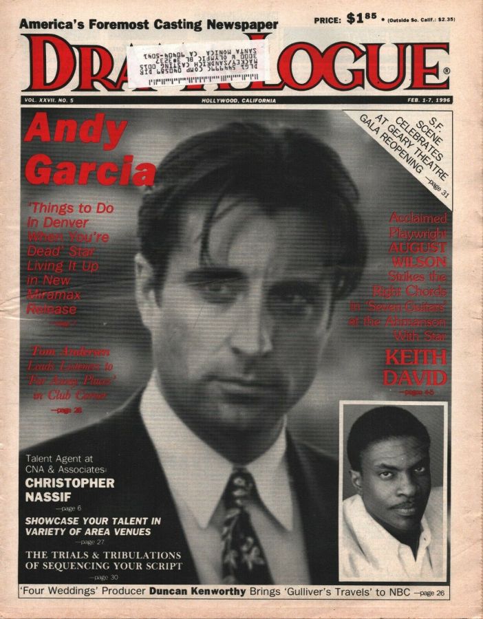 DRAMA LOGUE magazine side cover 1 February 1996