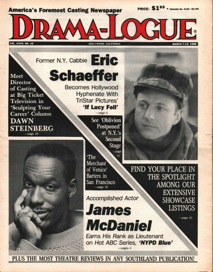 DRAMA LOGUE magazine side cover 7 March 1996