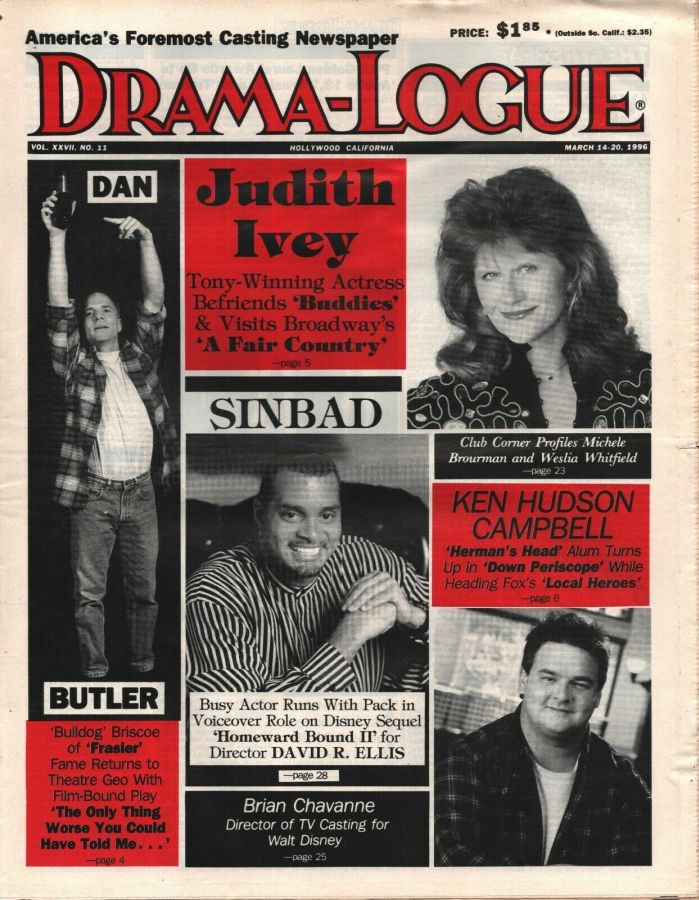 DRAMA LOGUE magazine side cover 14 March 1996