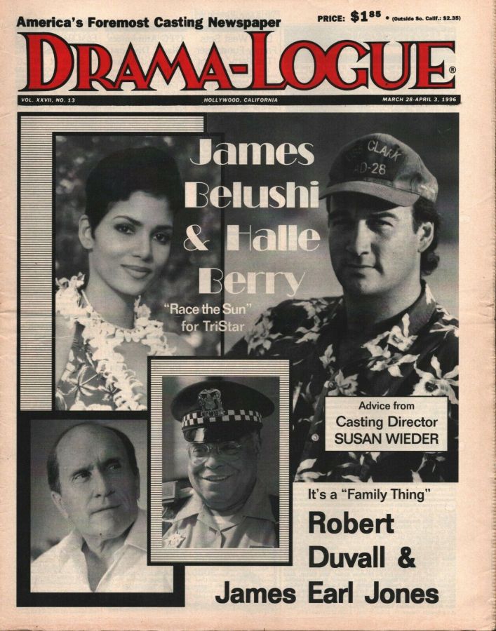 DRAMA LOGUE magazine side cover 28 March 1996