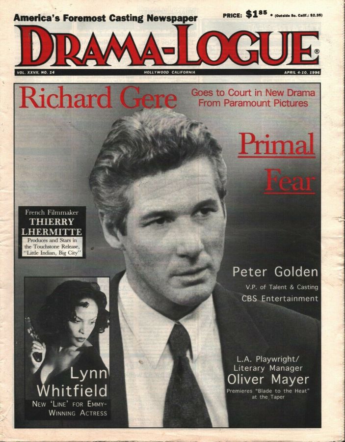DRAMA LOGUE magazine side cover 4 April 1996