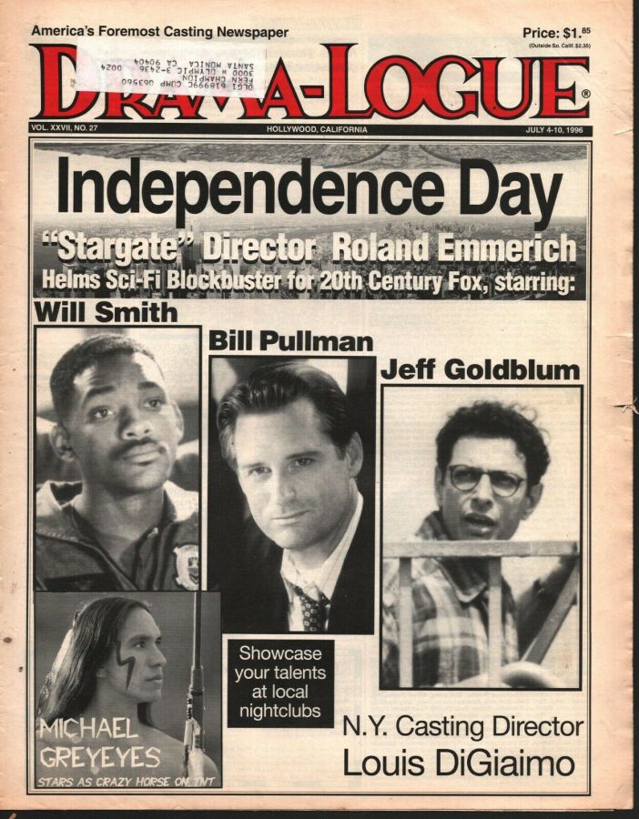 DRAMA LOGUE magazine side cover 4 July 1996