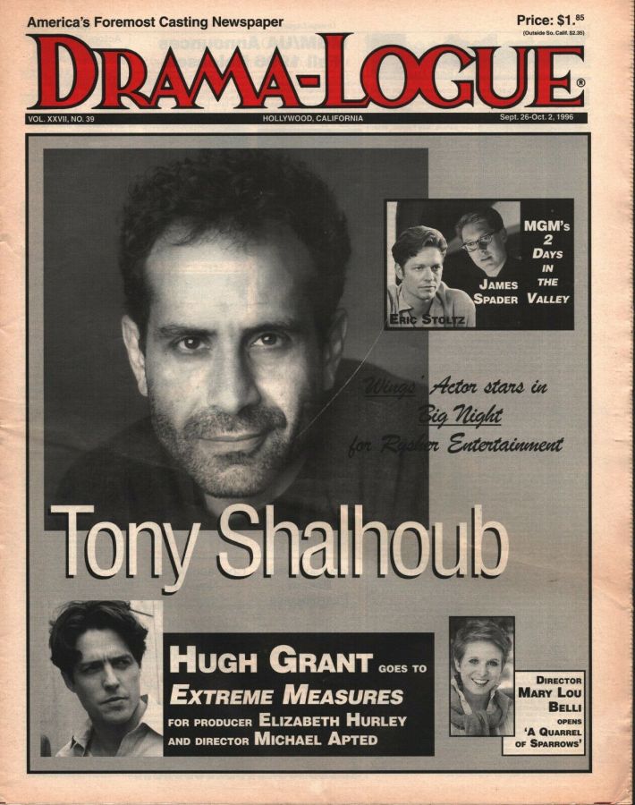 DRAMA LOGUE magazine side cover 26 September 1996