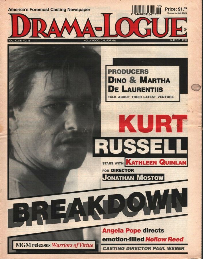 DRAMA LOGUE magazine side cover 1 May 1997