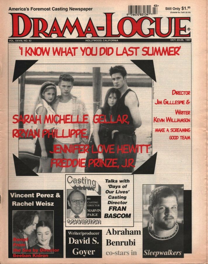 DRAMA LOGUE magazine side cover 23 October 1997