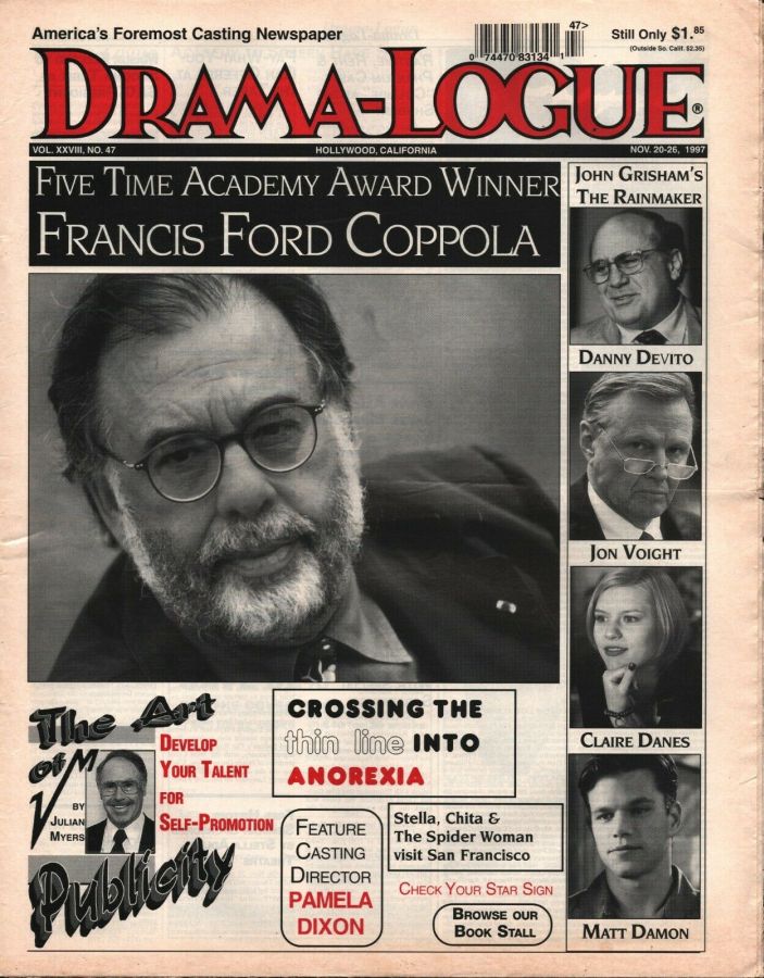 DRAMA LOGUE magazine side cover 20 November 1997