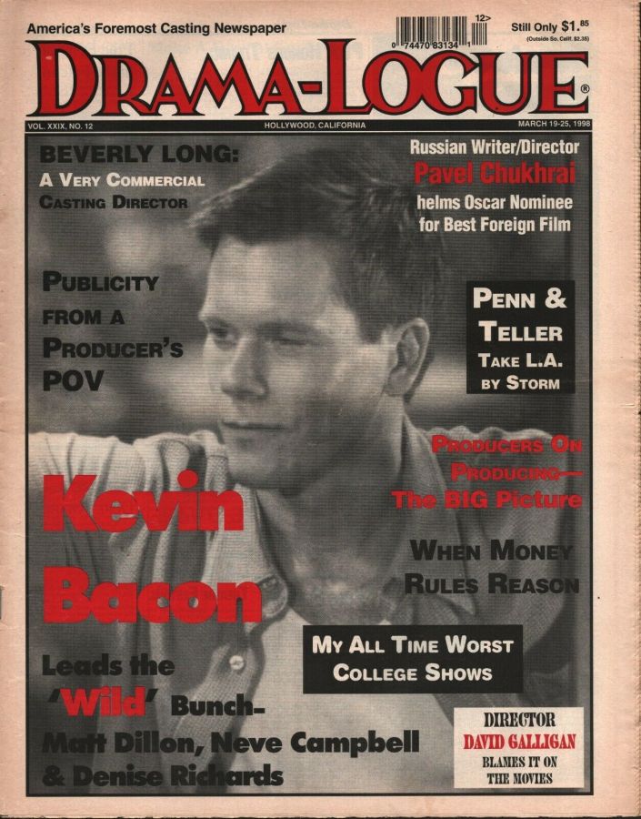 DRAMA LOGUE magazine side cover 19 March 1998