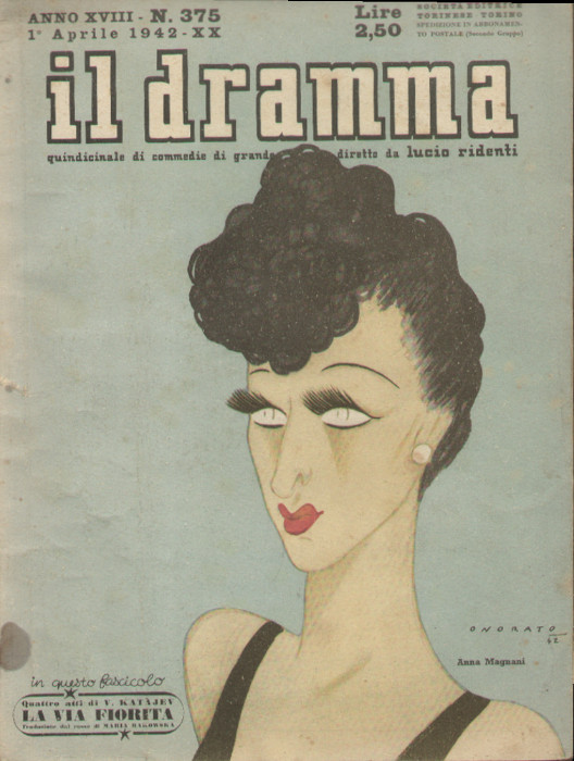 DRAMMA | IL magazine side cover Issue 375 1 April 1942