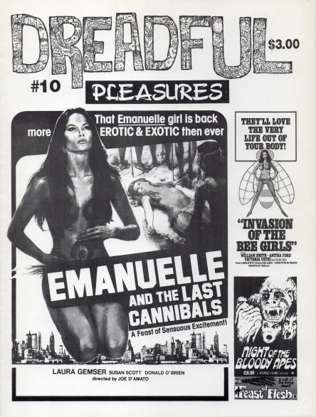 DREADFUL PLEASURES magazine side cover Issue 10  1996