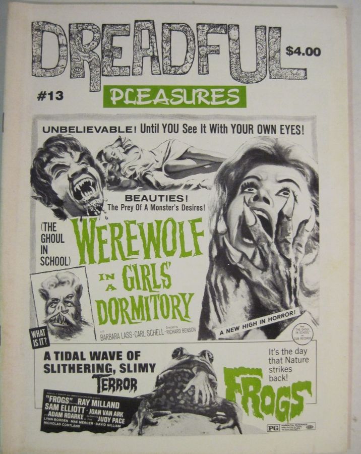 DREADFUL PLEASURES magazine side cover Issue 13  1998