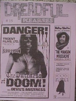 DREADFUL PLEASURES magazine side cover Issue 15  