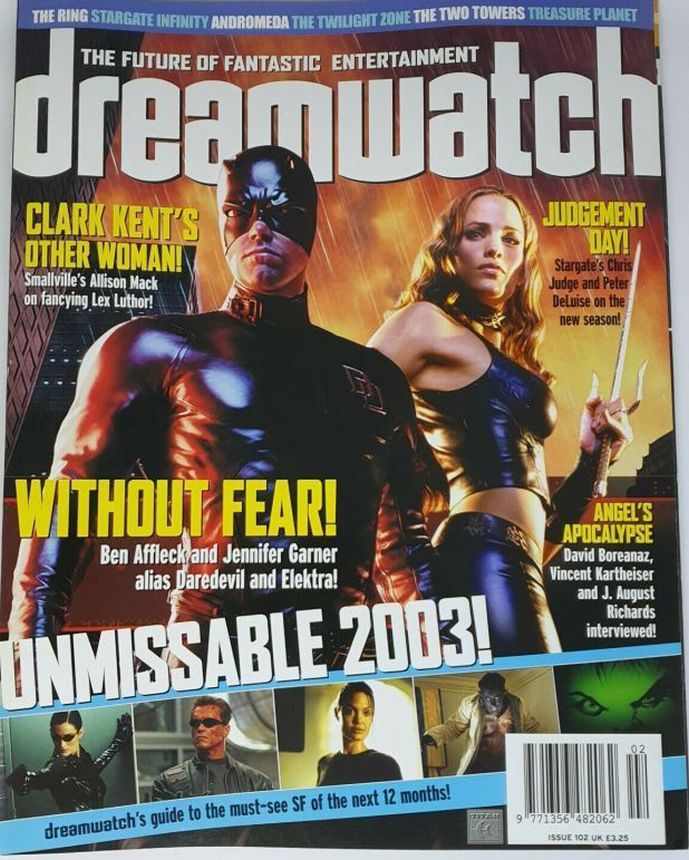 DREAMWATCH magazine side cover Issue 102 March 2003
