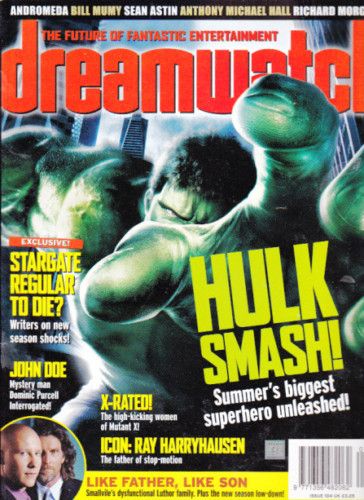 DREAMWATCH magazine side cover Issue 104 May 2003
