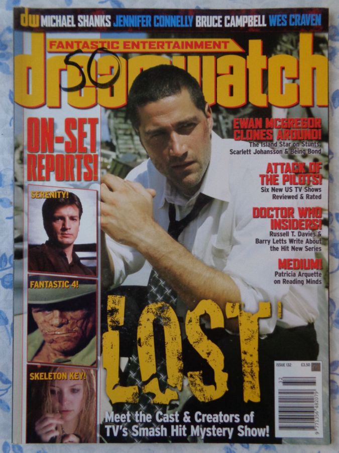 DREAMWATCH magazine side cover Issue 132 September 2005