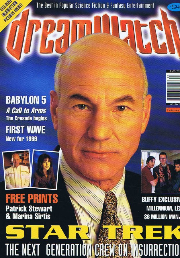 DREAMWATCH magazine side cover Issue 54 February 1999