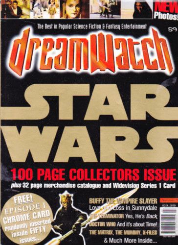 DREAMWATCH magazine side cover Issue 59 July 1999