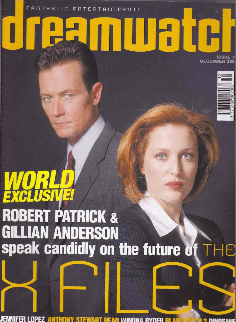 DREAMWATCH magazine side cover Issue 75 December 2000
