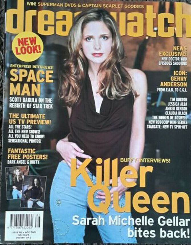 DREAMWATCH magazine side cover Issue 86 November 2001