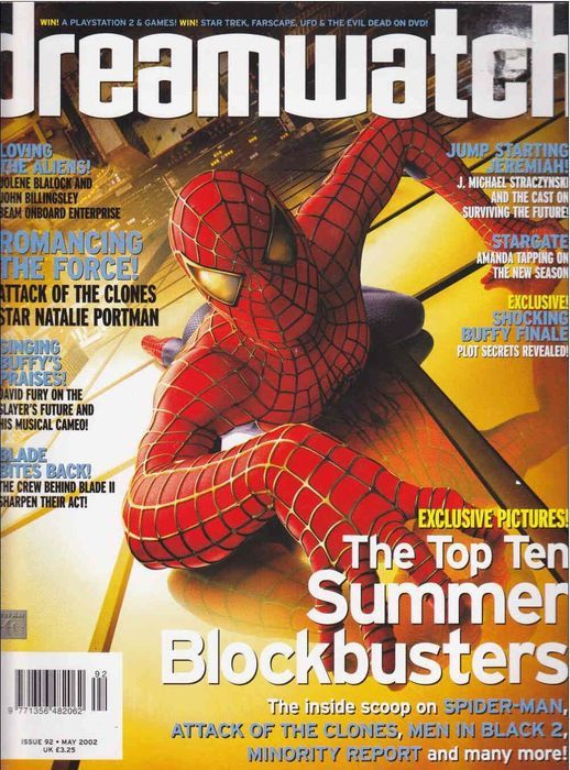 DREAMWATCH magazine side cover Issue 92 May 2002