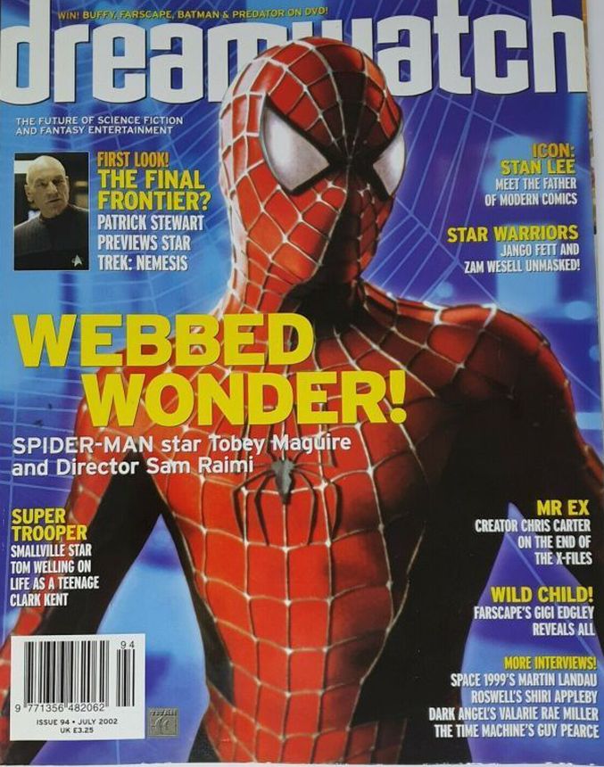 DREAMWATCH magazine side cover Issue 94 August 2002